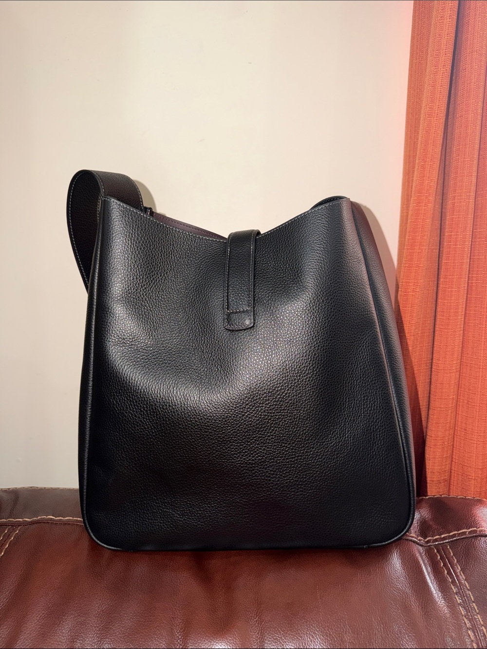 ‼️Coach Large Hadley Black Leather Shoulder Bag - Picture 5 of 12